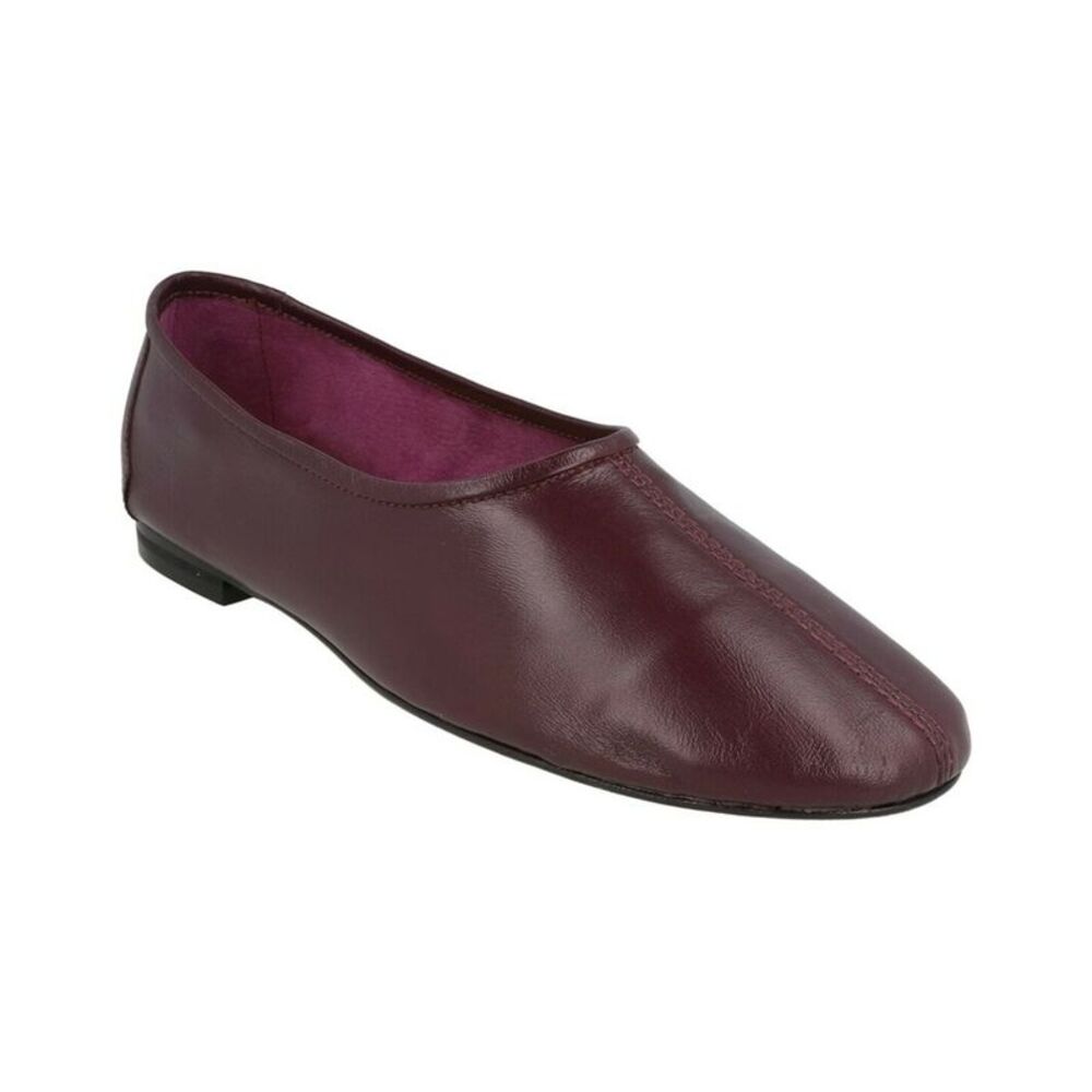 By Far Prudence Leather Flat, Red